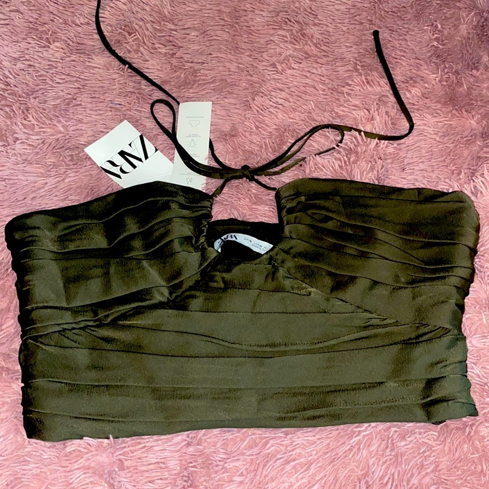 Zara green top